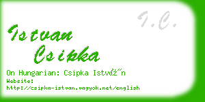 istvan csipka business card